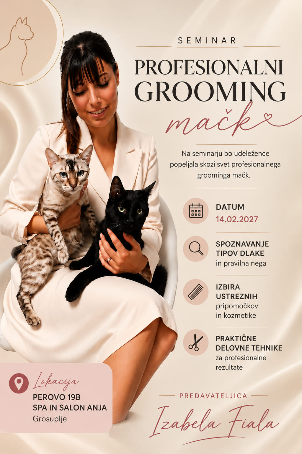 Seminar1 Profesionalni grooming mačk 14.02.2027 - slika 1